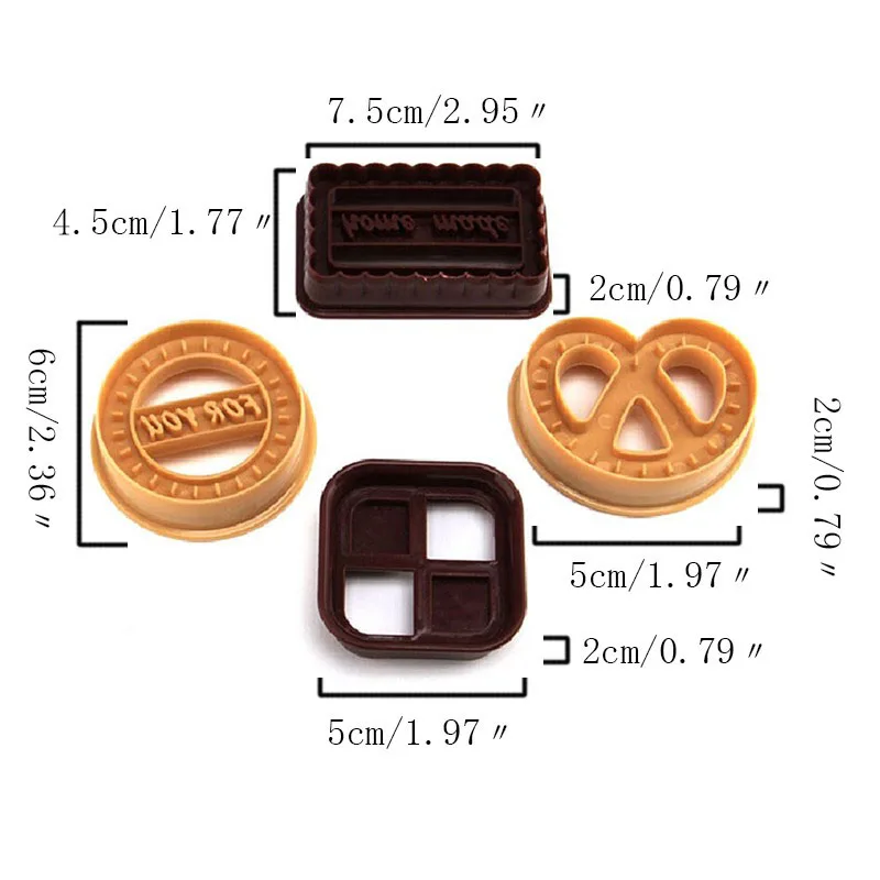 family baking design cheap cookie cutters 4pcs Classic Greetings marks Cookies Set baby favorite biscuit mould free shipping