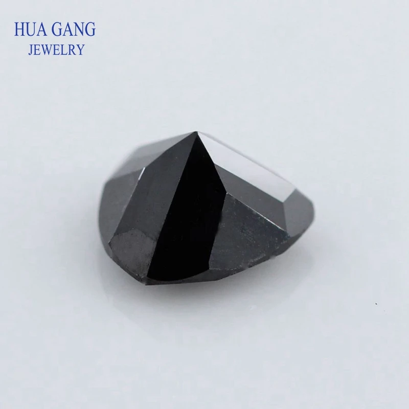 5A Black Trillion Shape Cubic Zirconia Brilliant Cut Loose CZ Stone Synthetic Gems Beads For Jewelry Size 3x3-12x12mm