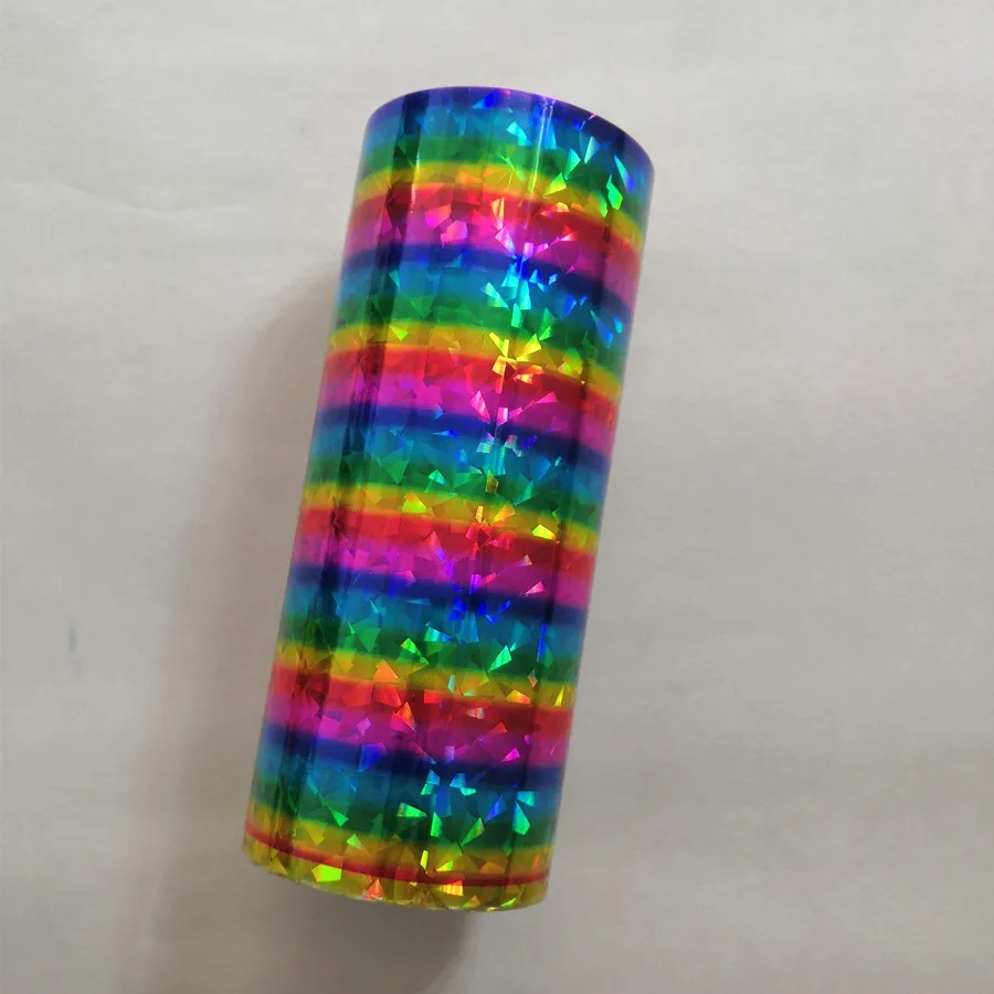 Holographic foil hot stamping foil multi color colorful broken glasses pattern hot press on paper or plastic heat stamping film