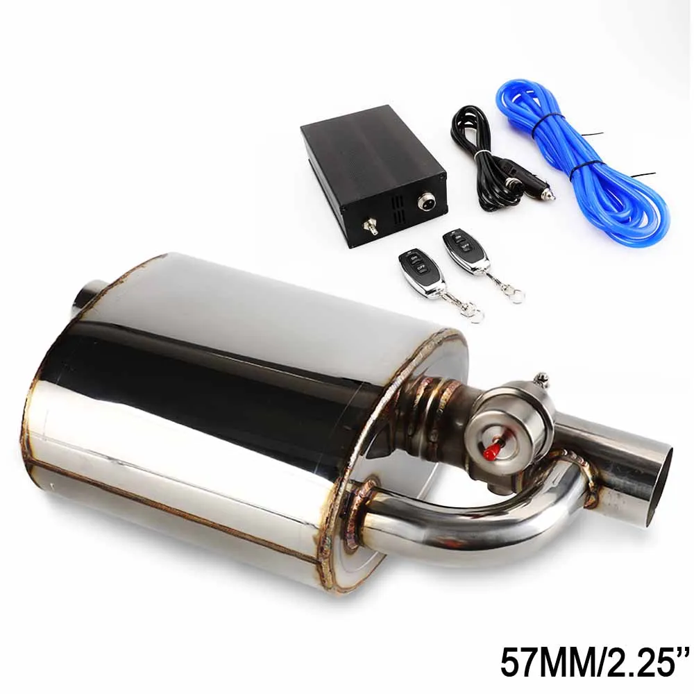 Exhaust Muffler with Dump Valve Electric Exhaust Cutout Remote Control Set Size: 2