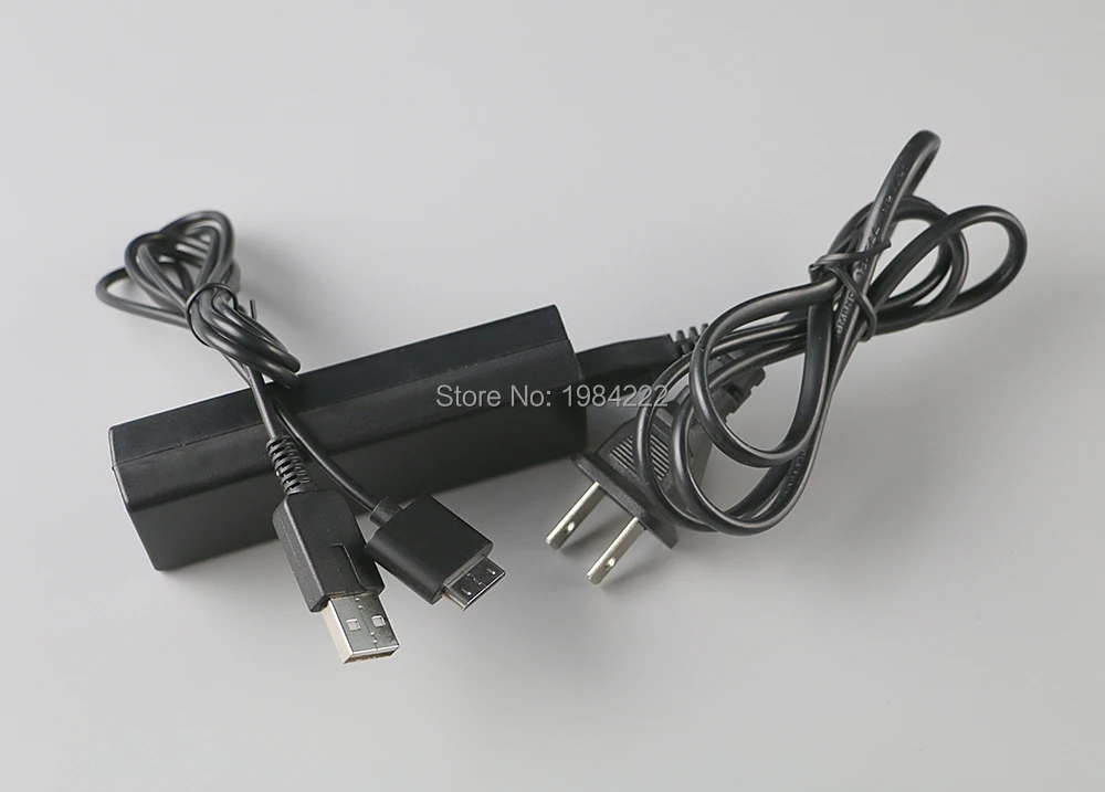 10 unids/lote UE enchufe y enchufe de EE. UU. cargador fuente de alimentación adaptador de CA para PlayStation portátil PSP Go pspgo Cable de carga Cable de datos