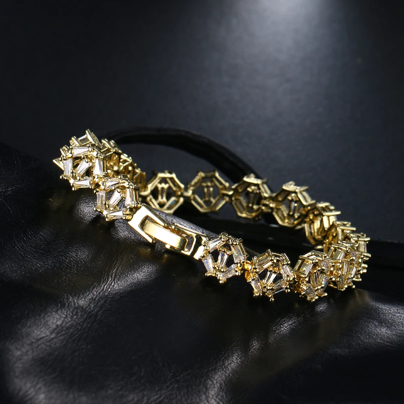 EMMAYA New Gold color Jewelry Crystal Zircon Bracelet Unique Design Bracelets for Women Fashion Friendship Bracelets