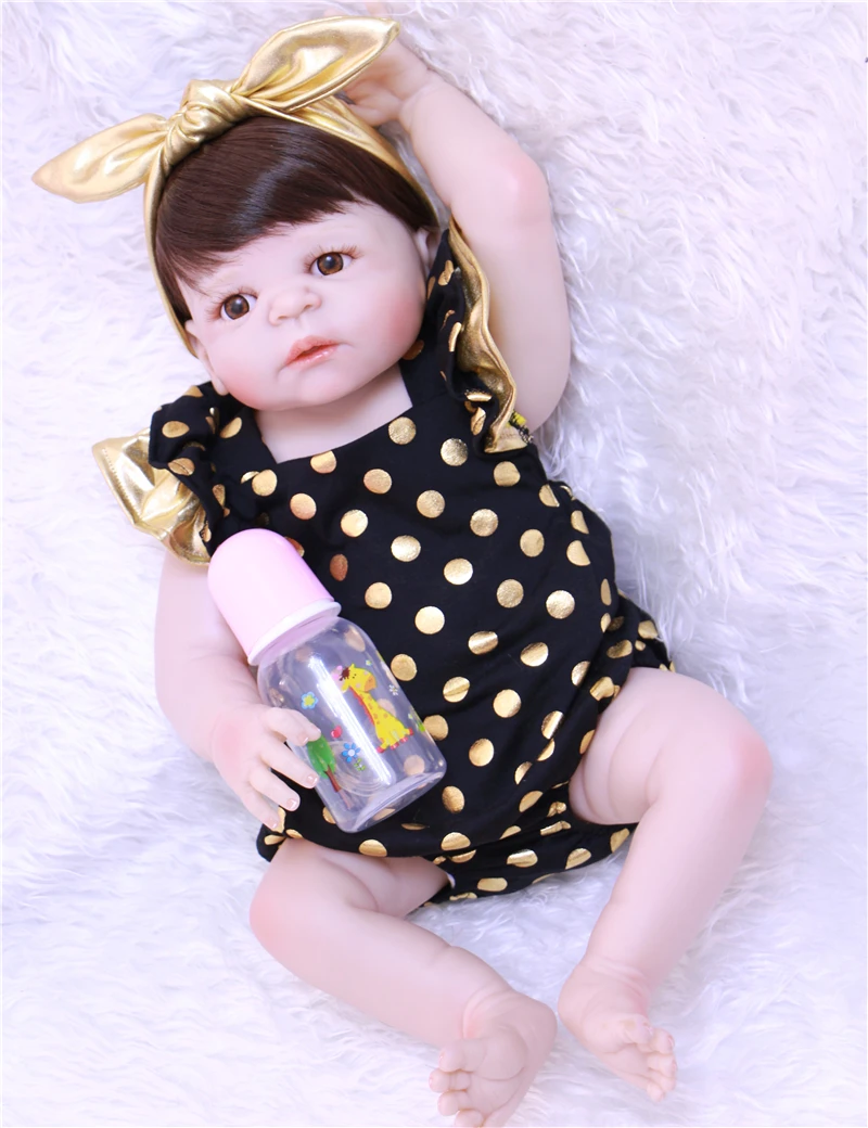 

57Cm Full Body Silicone Waterproof Reborn Doll Victoria Girl Baby Lifelike Boneca Bebe Reborn Toys Gift