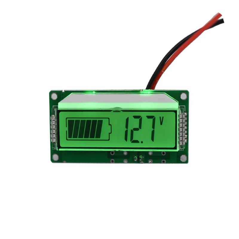 12V Lead Battery Charge Level Indicator Battery Tester Lithium Battery Capacity Meter LED Tester Voltmeter Dual Display 6-63V