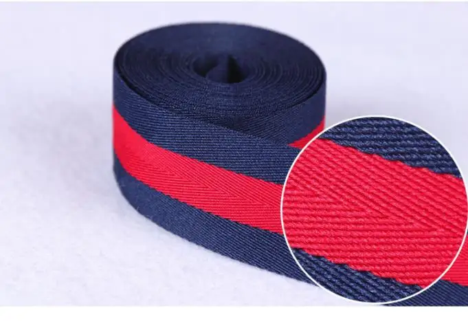 High quality Double-sided Width 25mm Red White Blue stripes Grosgrain gift wrap ribbon DIY Handmade Sewing Clothes Accessories