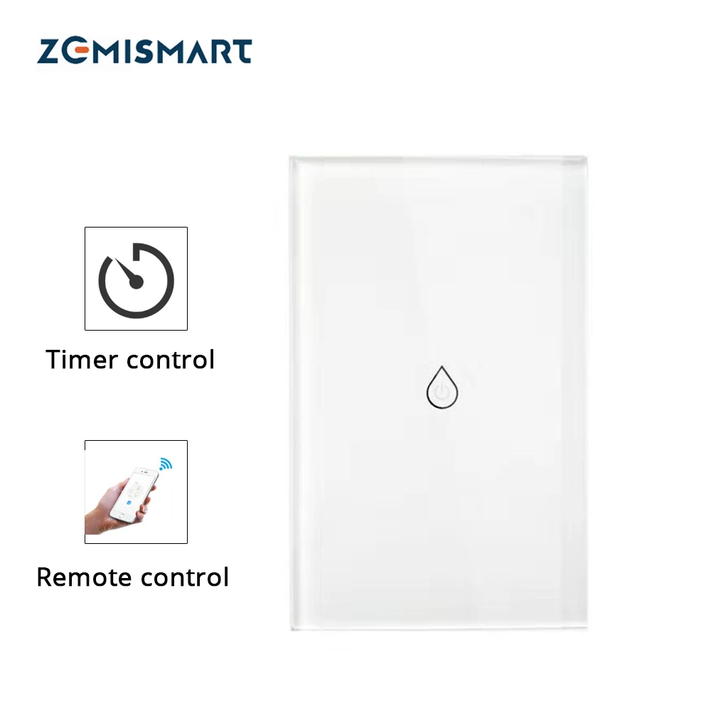 Zemismart  16A Smart Wifi Water Heater Switch Boiler Switches US EU Touch Panel Timer Smart life App Control Alexa Google Home