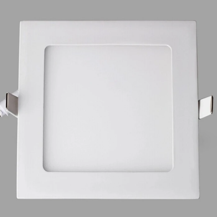 Ultra thin design 3W/4W/6W/9W/12W/15W/18W LED ceiling recessed grid down light slim square panel lamp Free shipping