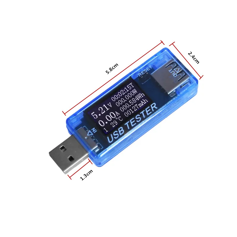 Tester USB misuratore DC 8 in 1 voltmetro digitale tensione di corrente tipo-C misuratore di potenza banca capacità della batteria Monitor