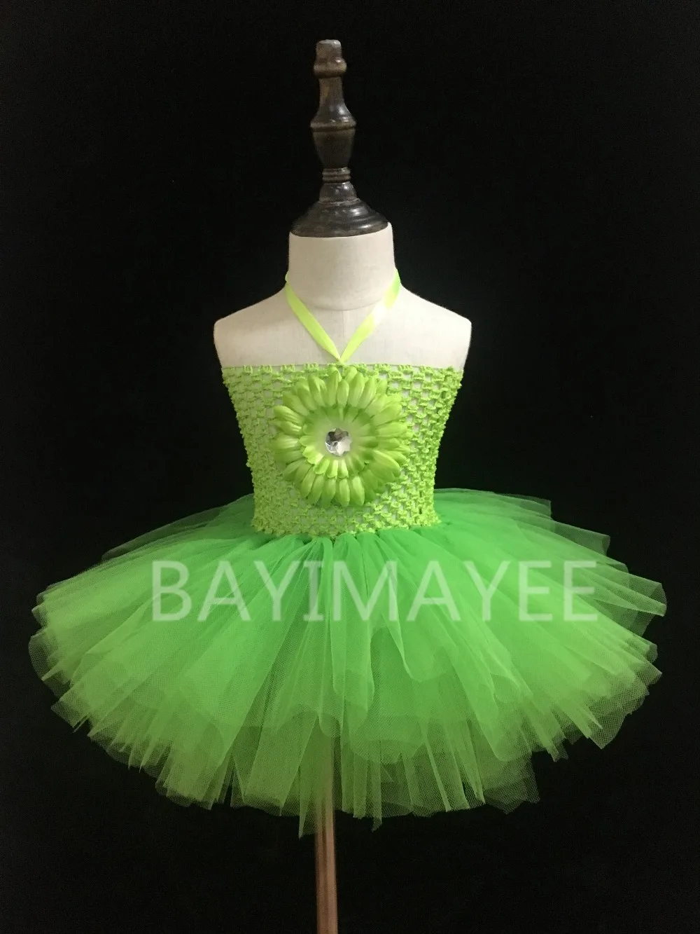 

Candy Color Girls Crochet Tutu Dress Baby Handmade 2Layer Tulle Ballet Dance Tutus with Daisy Flower Kids Party Dress 100Pcs/lot