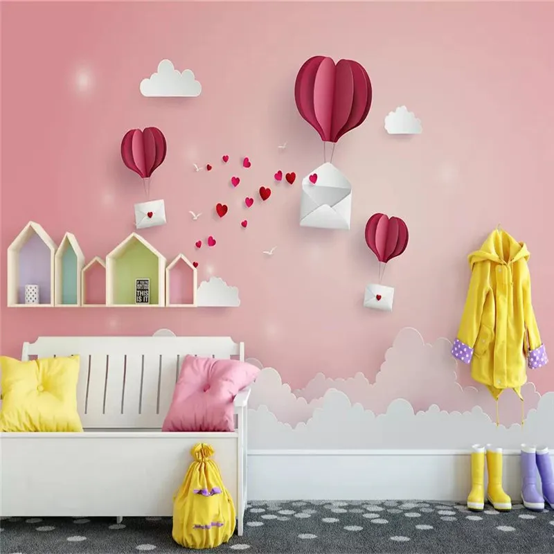 Einfache nette papier-cut kinderzimmer hintergrund professionelle produktion wandbild tapete großhandel, custom poster foto wand