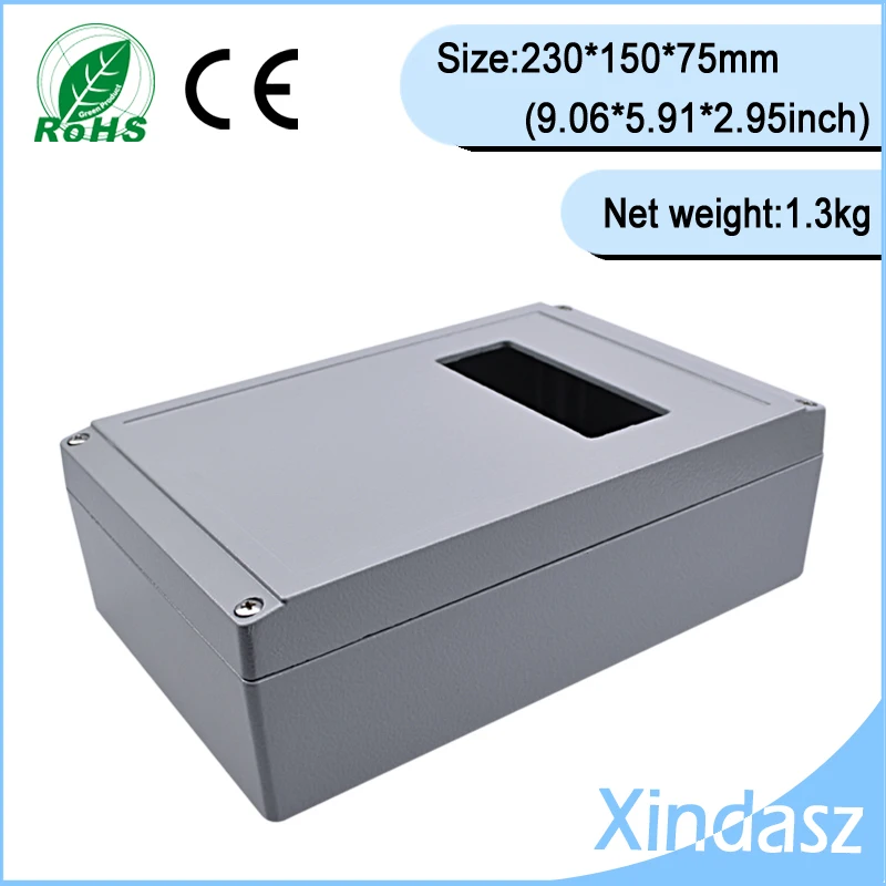 

1pc 230*150*75mm(9.06*5.91*2.95inch)High quality guarantee Sealed Diecast Aluminium Enclosure with window