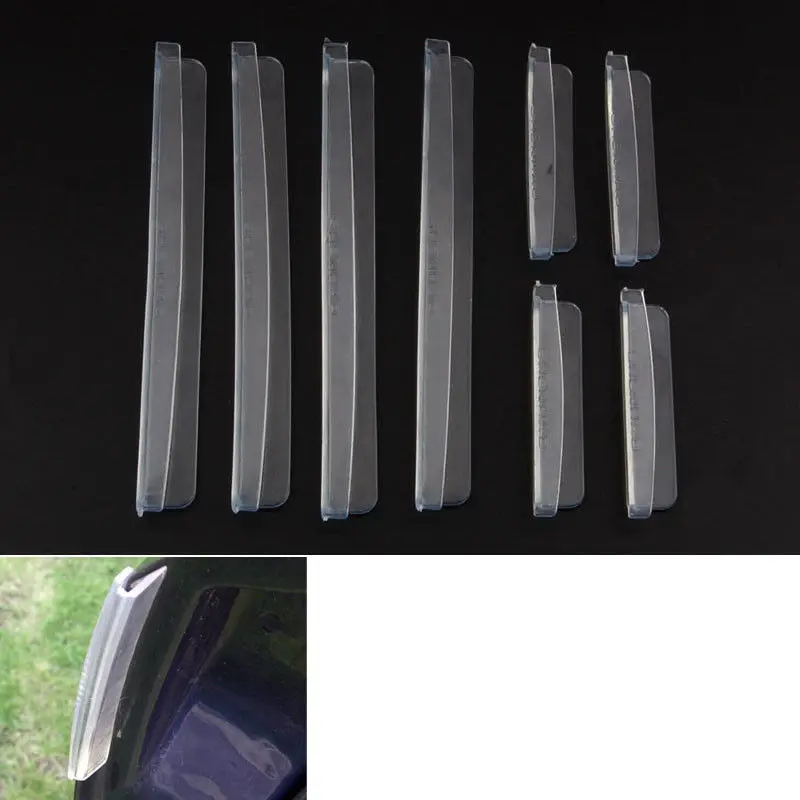 BBQ@FUKA 8X Transparent Soft Bumper Door Edge Guard Protector Anti-scratch Rubbing Strips For Universal Car