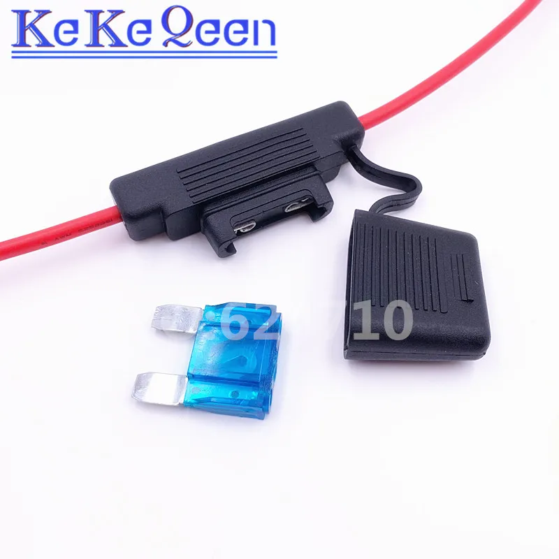 1PCS 8 10 AWG 8AWG 10AWG Wire Maxi Car Fuse Holder Water-resistant Waterproof Automotive With Cover Inline Auto with maxfuse 60A