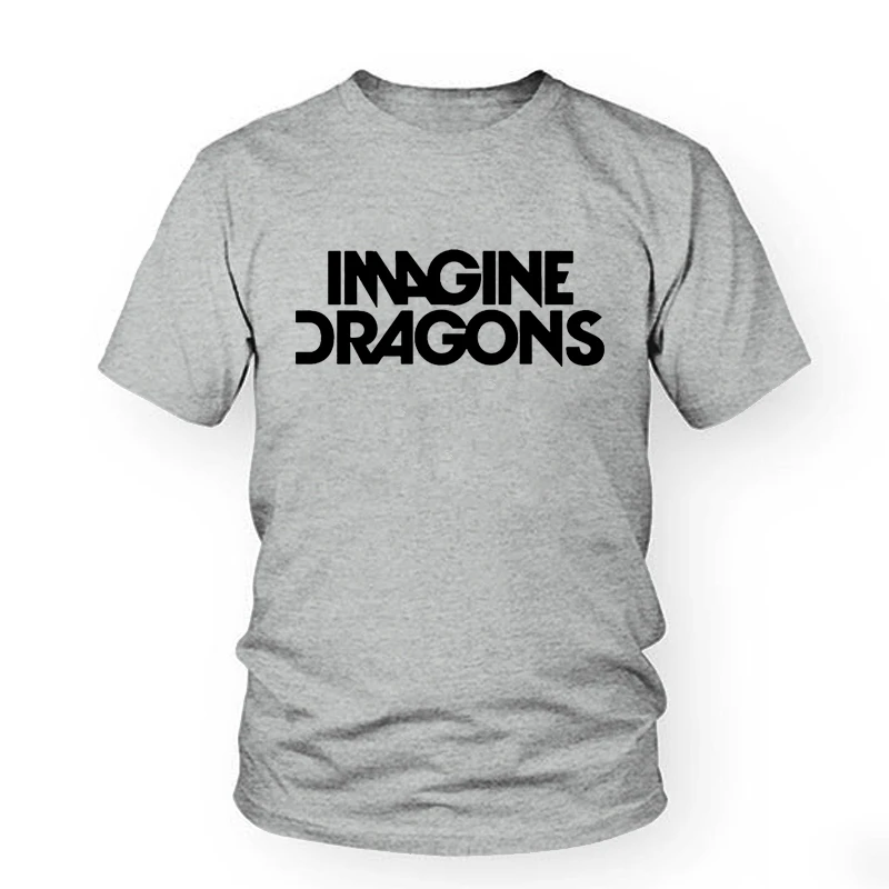 

New Casual Funny Shirt for Girl Top Tee Hipster Tumblr Drop Ship Women Tshirt IMAGINE DRAGONS Letters Print Cotton