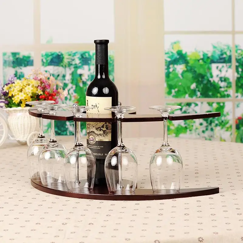 Violin design wood-like plastic Wine rack wine cups holders