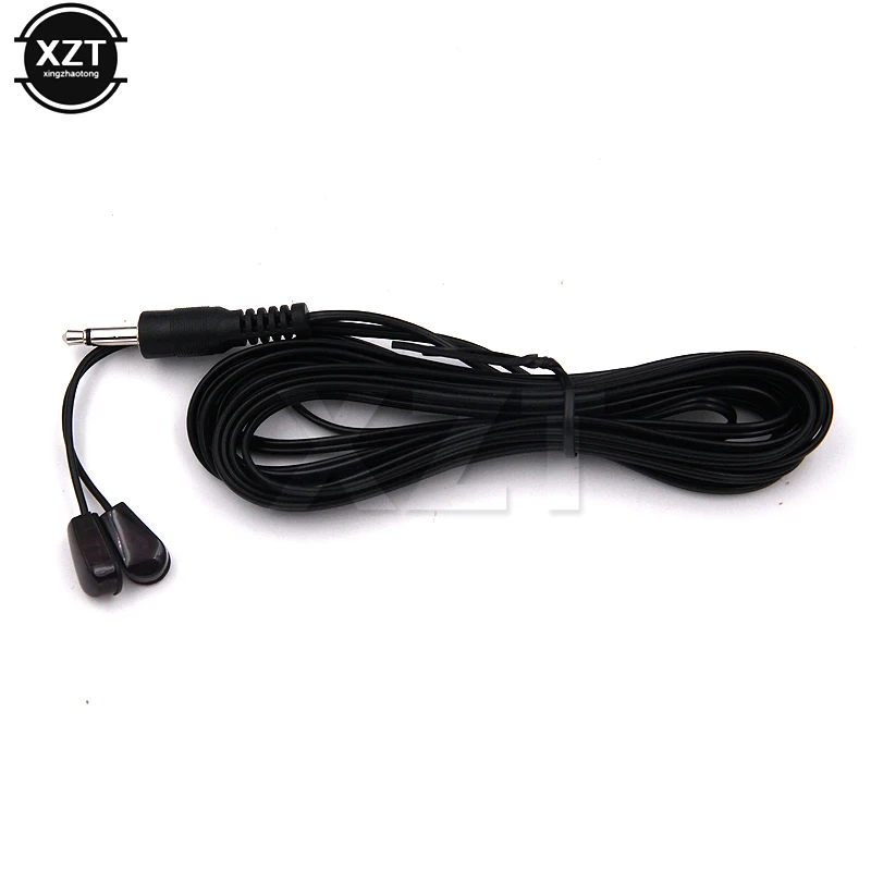 Black 3 Metre Dual Infrared (IR) Emitter Extension Cable With 3.5mm Jack Plug For Xbox One TV Set STB/DVD/DVR/PV