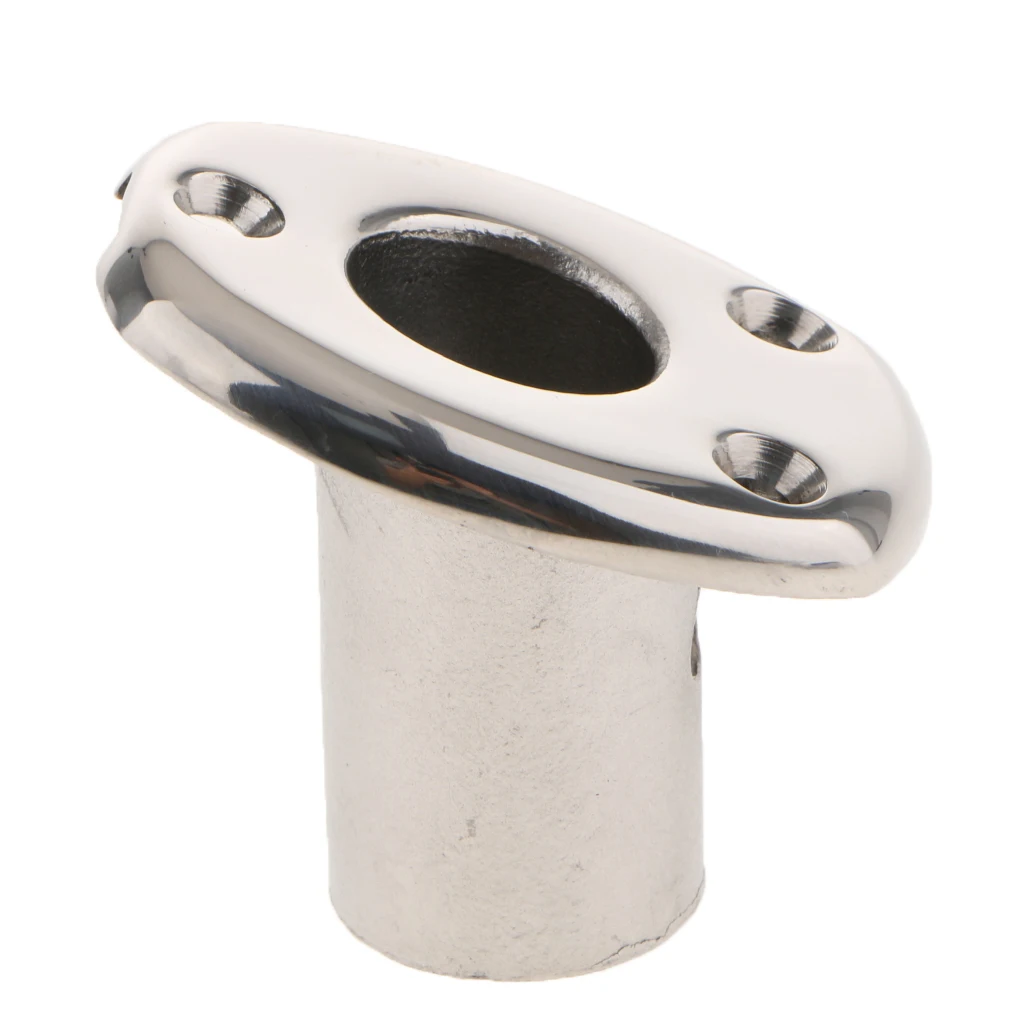 Durable Hand Rail Fitting 30 Degree - Flag Pole Socket - Mount Hole Diameter: 7/8inch (22mm) for Marine Boat, Flag Pole Holder