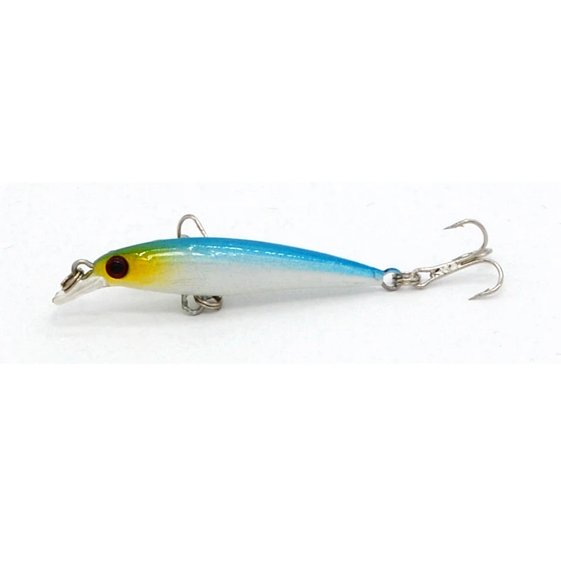 1Pcs 5cm 2.1g Pesca Small Fishing Lure Minnow Wobbler Laser Minnow Plastic Artificial hard lure Crankbait Lifelike bait 3D Eyes