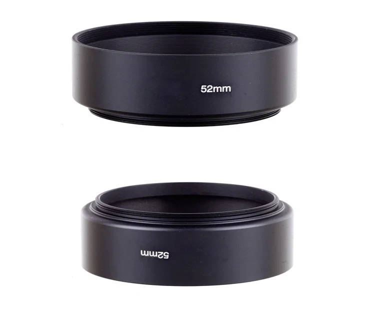 Pare-soleil standard en métal, 37mm 39mm 40.5mm 43mm 46mm, protection d'objectif tubulaire à visser pour IL Nikon Sony Olympus DLbackpack