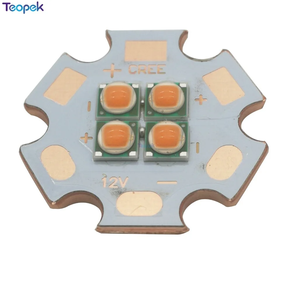 

5PCS 3V / 6V / 12V Epileds 3535 4 Chips Full Spectrum 18W High Power LED Emitter 380nm - 840nm with 20mm Copper PCB