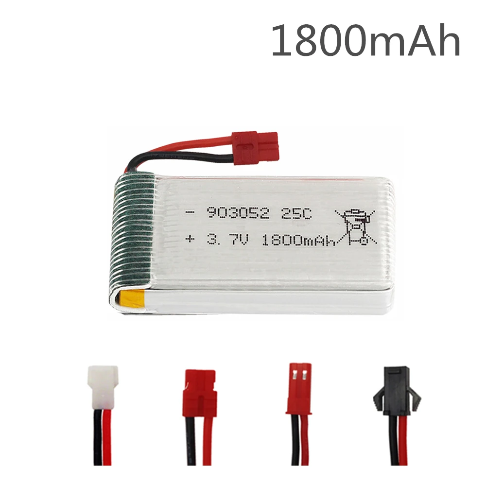 3.7v 1800mAh lipo Battery for KY601S SYMA X5 X5S X5C X5SC X5SH X5SW X5HW X5UW M18 H5P HQ898  H11D H11C Helicopter battery