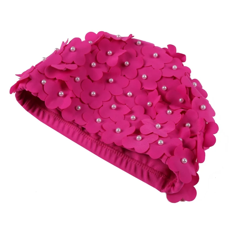 Swim Pool Swimming Cap Hat Free Size For Women Petals Bathing Cap Swimwear Women