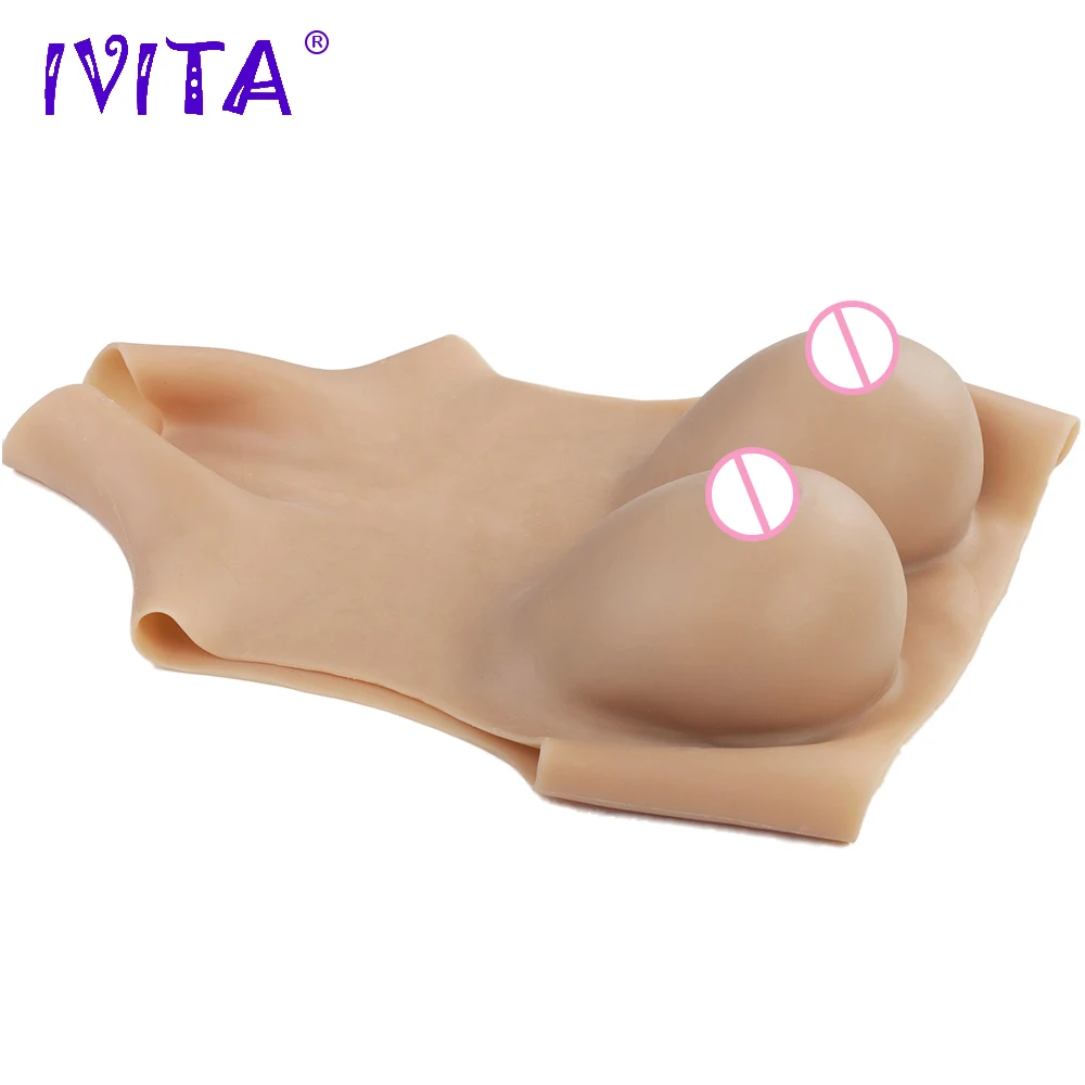 IVITA 2200g Realistic Silicone Breast Forms Fake Boobs For Crossdresser Shemale Fake Breasts Drag Queen Transgender Tits Silicon