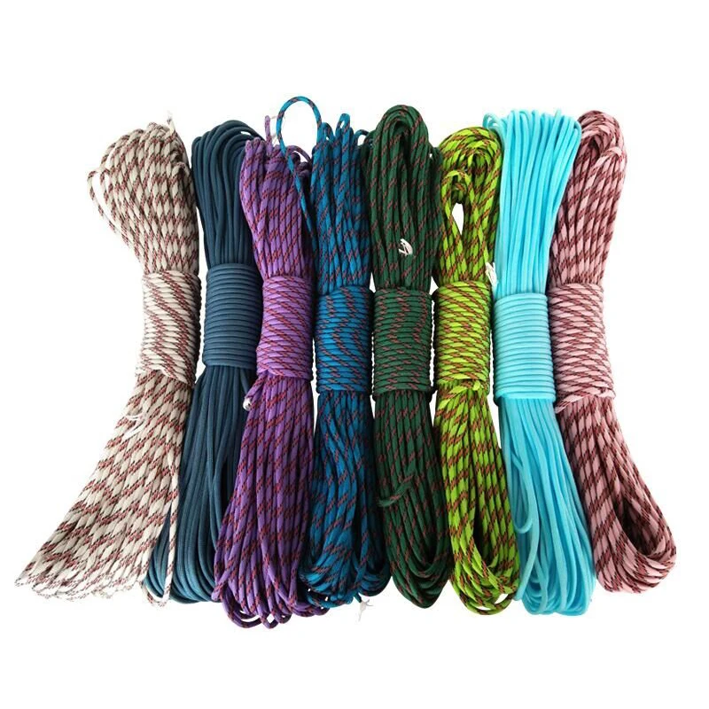 20 pcs/lot 100FT 550 paracord Ejtőernyő Telefonzsinór Kardbojt Sátora kötelet Köles Specifikáció típusa III 7 Strandfürdő  számára Gyalogtúra kemping fastshipping