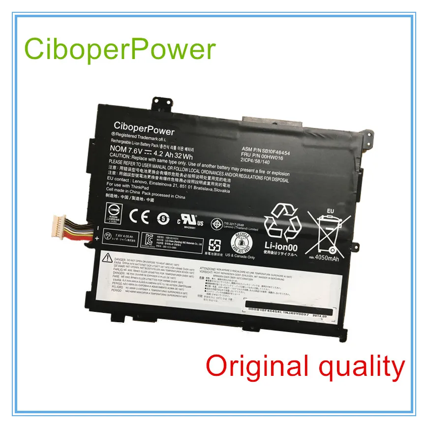 Original Laptop battery for 7.5V 32Wh 00HW016 00HW017 Laptop Battery For 10 2nd 20E3 20E4