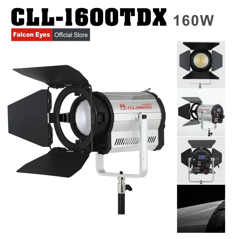 

LED Flash Fill Light Color Temperature Adjustable Video Lamp With DMX512 System Continuous Lighting Falconeyes CLL-1600TDX 160W