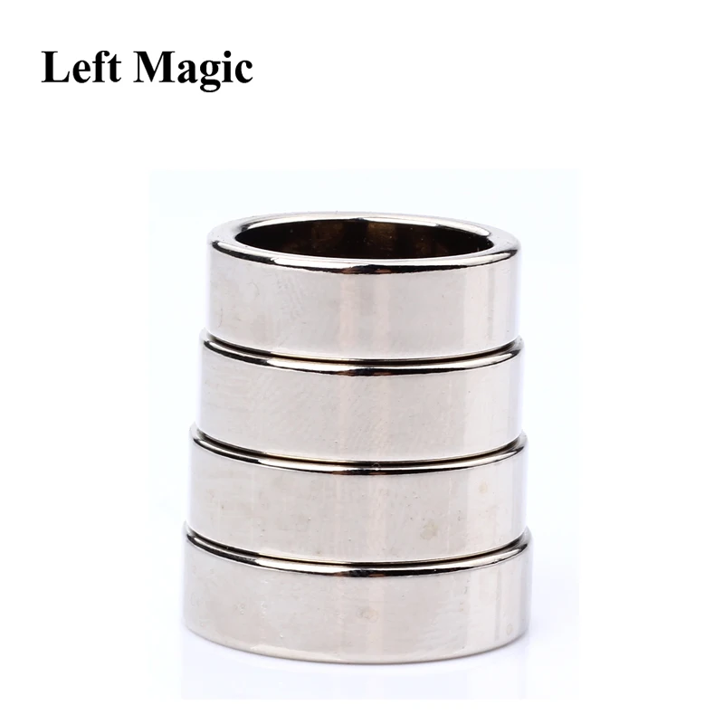 1 Pcs Hot Sale Magic Rings Silver Color PK Ring Strong Magnetic Rings Magic Tricks 18mm 19mm 20mm 21mm PK Rings B1064