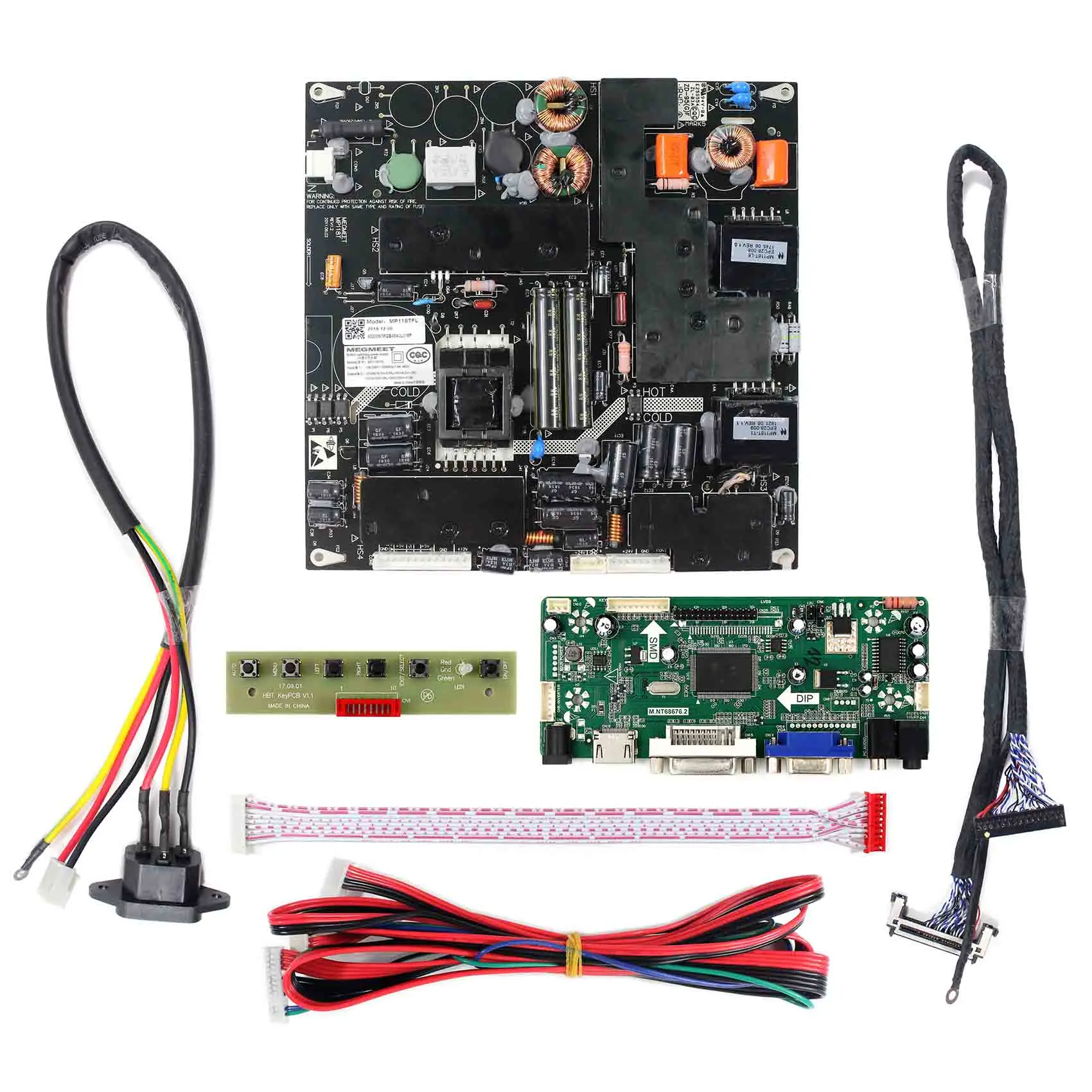 HD MI DVI VGA AUDIO LCD Board Work for 32 inch 1920x1080P320HVN01.0 P320HVN01.1 with power board
