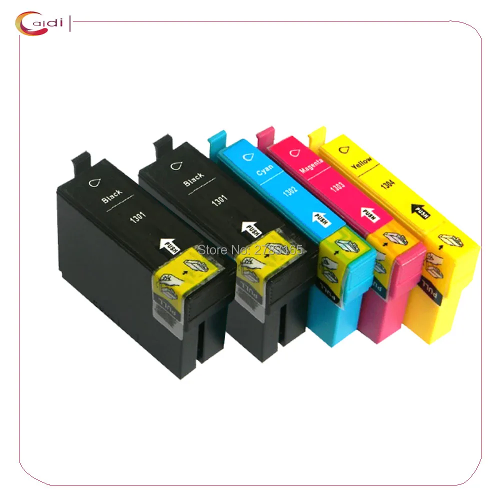 

5Pack Replacement for Epson T1301 T1302 T1303 T1304 Ink Cartridges with Epson B42WD BX525WD BX535WD BX625FWD BX630FW printer