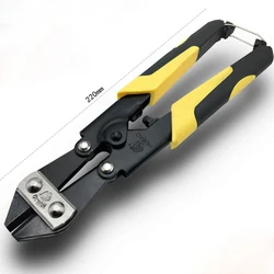 New 8Inches Two-color Handle Mini Bolt Cutter Steel Wire Cutting Plier 65 # Manganese Steel Crimping Plier Cutter Tool