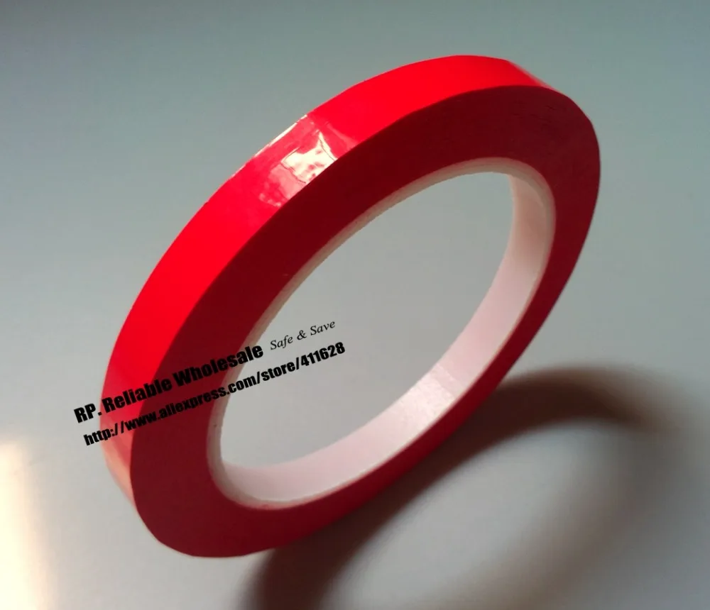 2mm~5mm choose*66M Insulation Mylar Tape, Single Adhesive for Power Motor Coil Wrap, Red