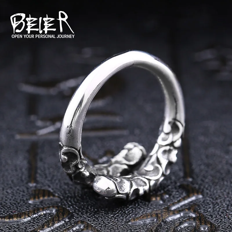 Beier new store 316L Stainless Steel ring top quality  Monkey King Bar Ring Fashion Jewelry  LLBR8-364R