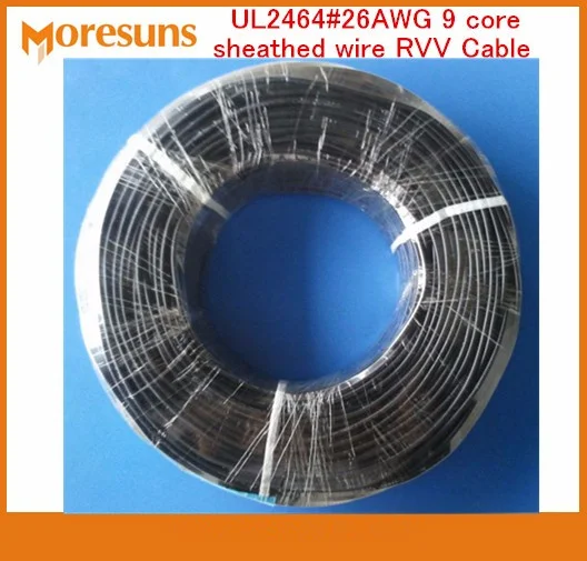 Fast Free Ship by DHL/EMS 200m/roll UL2464#26AWG 9 core sheathed wire RVV Cable signal wire/7/0.14 tin plated Copper wire