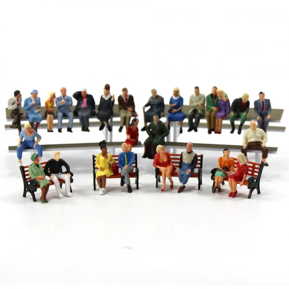 Evemodel Model Railway Layout O scale 1:48 All Seated Figures Painted People