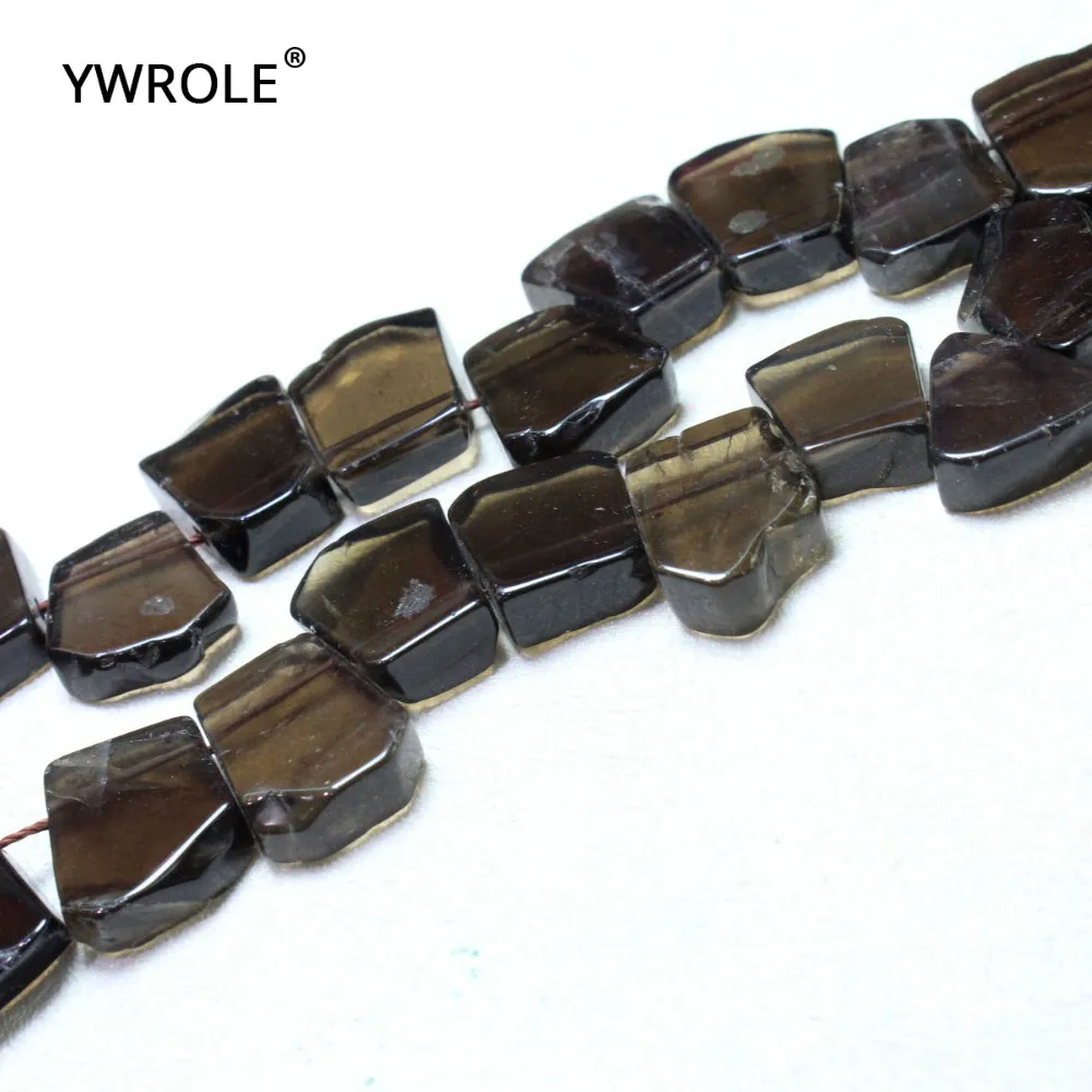 

18-20 mm Irregular Pentagon Natural Smoky Stone Quartz Beads For Jewelry Making Side Hole DIY Necklace Bracelet 15'' Wholesale