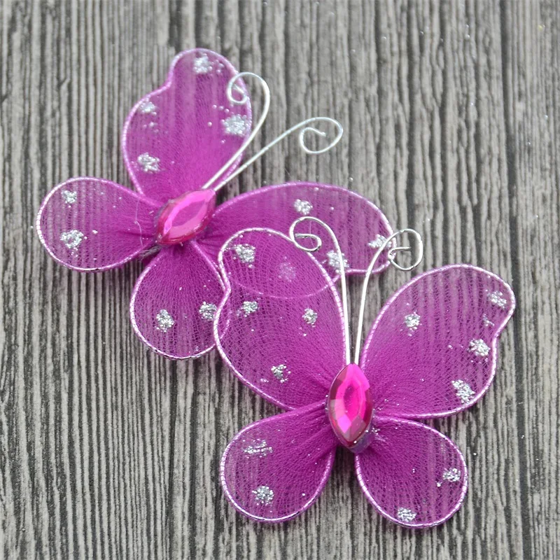 New 20pcs 3D color silk butterfly PVC wall stickers home kitchen multi-purpose decorative crafts children\'s baby toys