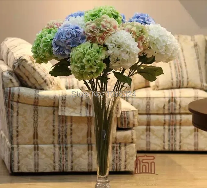 Silk Hydrangea,Craft fabric flower , Home Decor  Wedding Party  Event  Display  artificial  hydrangea, Product code 0450