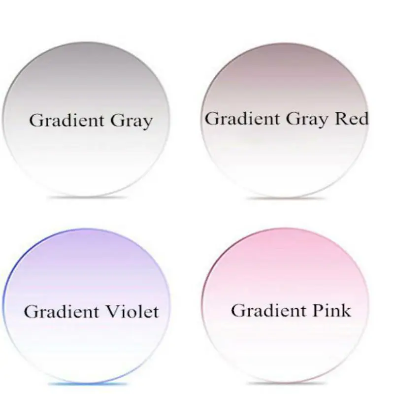 SO&EI 1.61 Index Anti Reflective Gradient MR-8 UV 400 Prescription Tint Lens Purple Pink Gray Colored Lenses