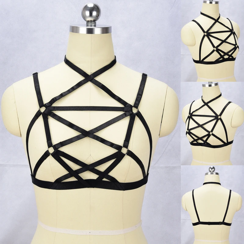 

JLX.HARNESS Sexy Harness Bra Body Harness Cage Strappy Caged Erotic Bondage Lingerie Christmas Fetish Wear Pole Dance Wear O0431