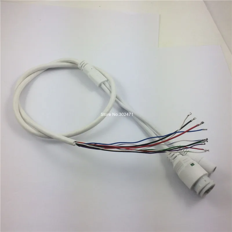 Hoge Kwaliteit 9-Pin IP Camera Module Netwerk Kabel Pigtail 80cm RJ45 DC12V Voeding 4In1 Waterdichte Kit