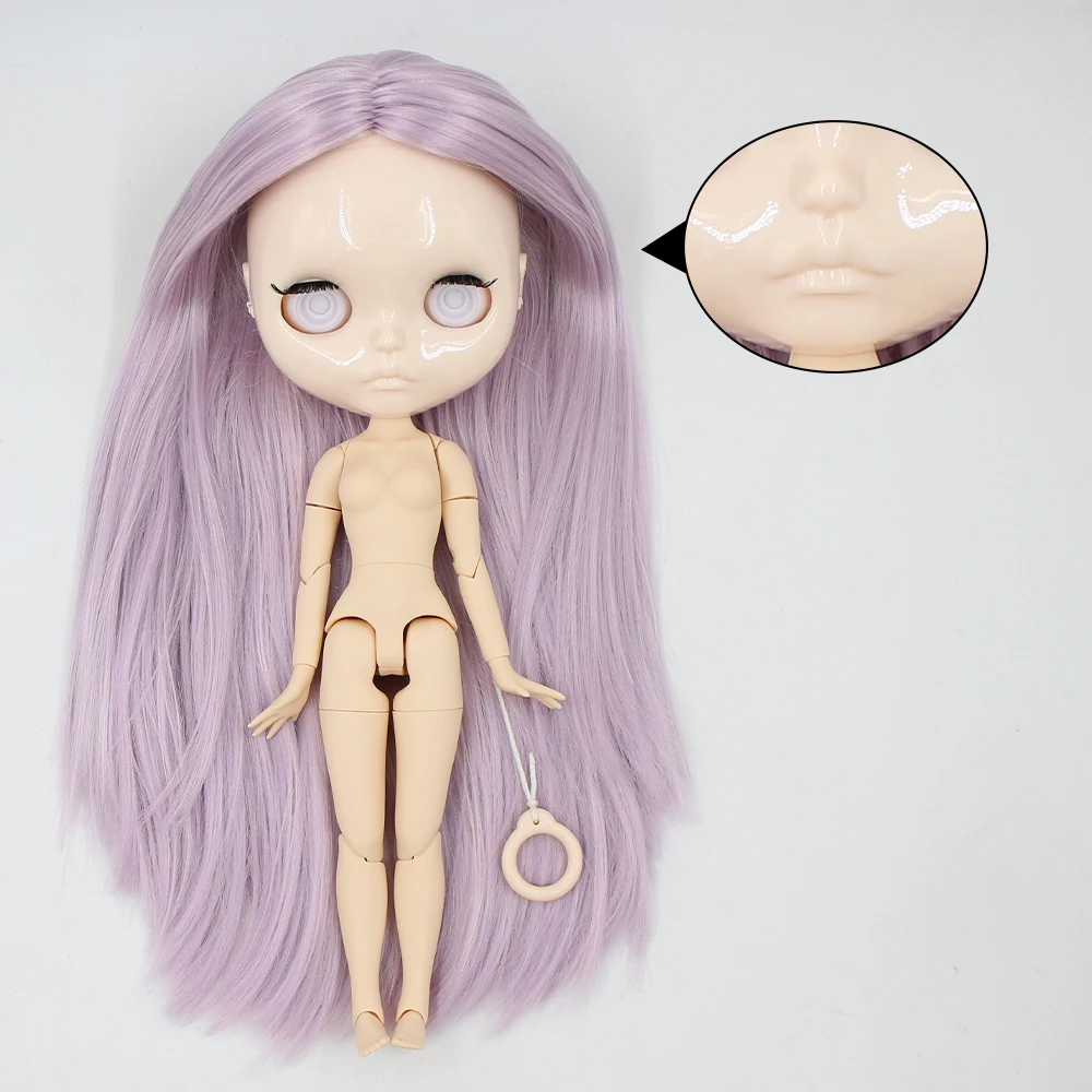 ICY DBS Blyth Doll 1/6 bjd white skin shiny face without makeup without eyechips for DIY custom doll 30cm toy