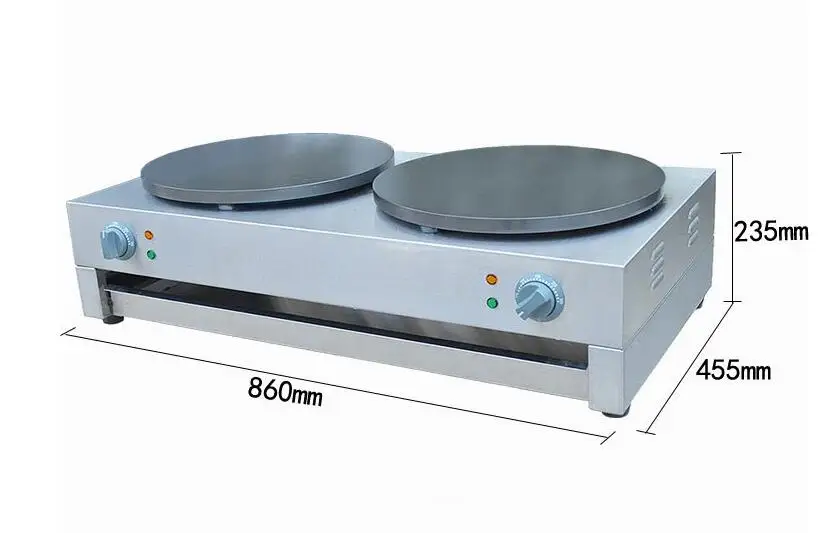 Commercial Pancake Machine Double Plates Electric Crepe Maker 400mm Double Pancake Maker Commercial Pancake Baking Machine