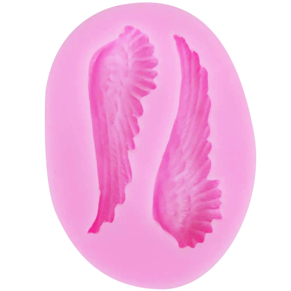 1pcs Angel Wing Silicone MoldS Kitchen Baking Tool Resin DIY Cake Chocolate Fondant Moulds Pastry Dessert Lace Decoration M755