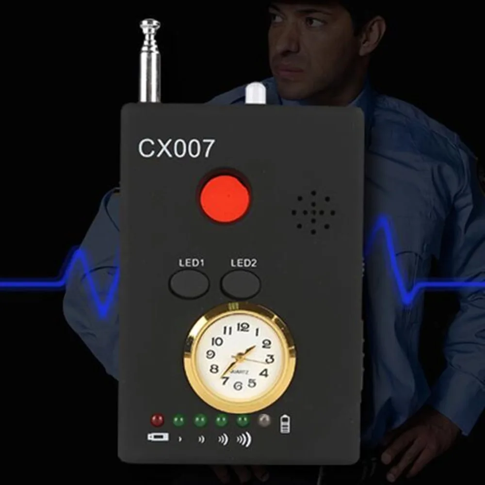 1Mhz-6500GHz Full Range Frequency Detector Multi-Function Signal Camera Phone GSM GPS WiFi Bug Spy RF Detect Finder CX007