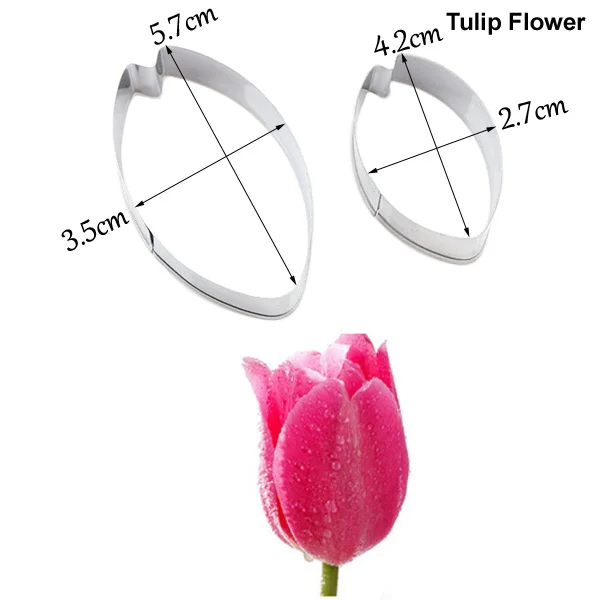 Tulip Petal Veiner & Cutter Silicone Mold Fondant Moulds Chocolate Gumpaste,Sugarcraft Clay Cake Decorating Tools Craft Forms