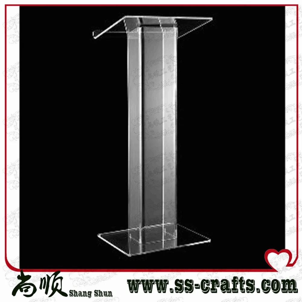 

Free Shipping Excellent quality best selling cheap knockdown acrylic lectern plexiglass